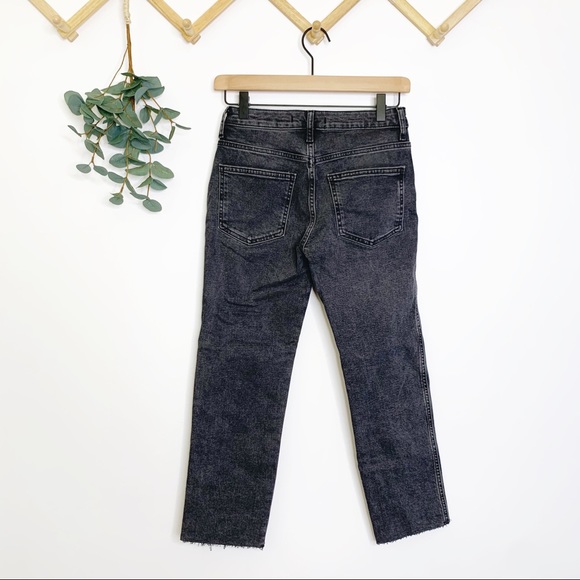 Free People black cropped raw hem jeans - Picture 7 of 9